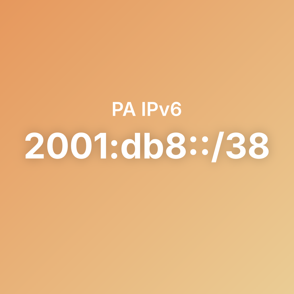 RIPE PA IPv6 Address Space